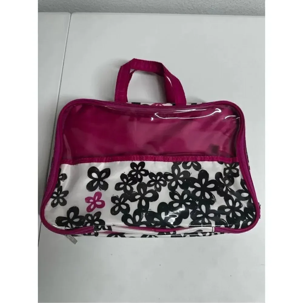 Modella Makeup Toiletry Case Pink Black Travel Case Organizer